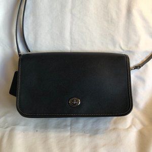 Coach Black Leather Crossbody Bag